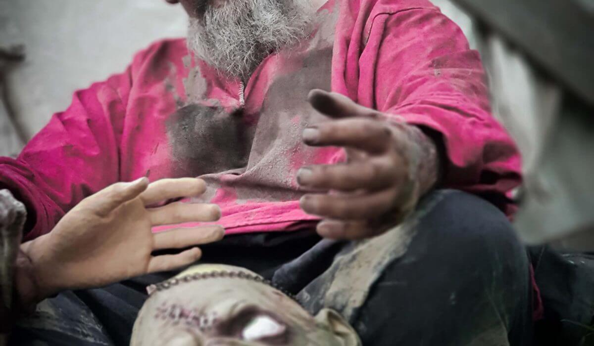 Mittelalter Bettler SFX Make Up Erschrecker